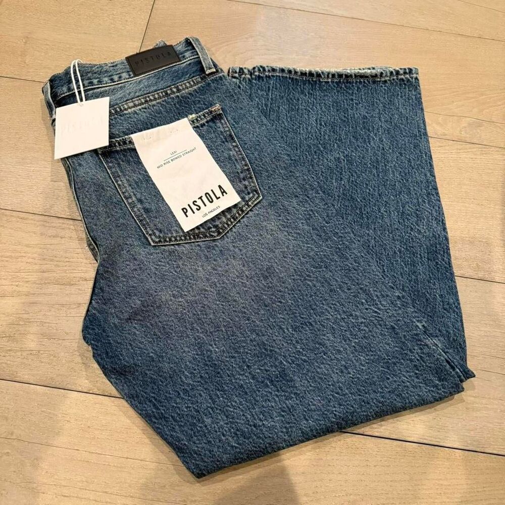 Pistola Lexi Jeans Mid Rise Bowed Straight Size 29